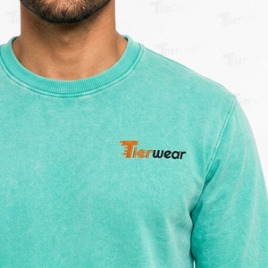 Sudaderas Urbanas para Hombre, Lavadas con Ácido, Duraderas, de Felpa, Cuello Redondo, Manga Larga, Estilo Holgado - Product Image 5