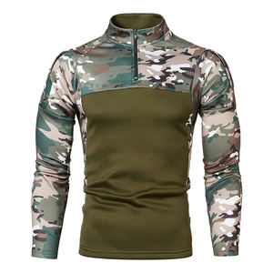 Men Comfy Long Sleeve Quarter Zip <b>Mid</b> <b>Layer</b> Jacket, Suitable For Sports, Workout, Wear 1/4 Zipper Long Sleeve Jacket - Product Image 1