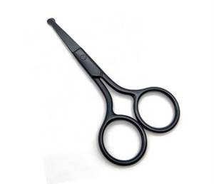 Ciseaux à manucure en acier inoxydable, lame droite, pointe aiguisée, manche durable, outils de beauté, coupe-cuticules, nail art, pour droitiers - Product Image 1