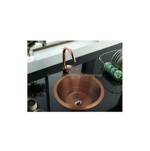 Delantal atemporal frontal fregadero de cocina de cobre con elegante acabado antiguo y superficie martillada tradicional para hogares modernos - Product Image 1