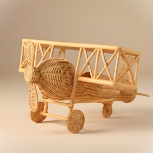Petit avion en rotin pour enfants, jouet écologique, modèle d'avion miniature, vente en gros d'avions miniatures - Product Image 3