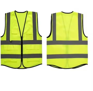 Vêtements de sécurité, gilet de travail réfléchissant, multi-poches, vêtements de travail de sécurité, gilet de travail coloré pour la construction - Product Image 4