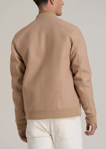 Athletic <b>Men</b> varsity <b>jacket</b> letterman inspired coat <b>baseball</b> fashion outerwear casual clothing comfortable fit ribbed collar - Product Image 2