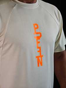 เสื้อยืดแขนราแกลนพิมพ์ลายแนวตั้งสำหรับผู้ชาย PUFFIN SPORTS OEM แบบสั่งทำพิเศษ แห้งเร็ว ทรงสปอร์ต คอกลม ทรงปกติ พิมพ์ลายสะท้อนแสง - Product Image 2