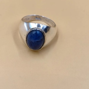 Natural Lapis Lazuli 925 Sterling <b>Silver</b> <b>Men's</b> <b>Ring</b>, Handmade Gemstone Statement <b>Ring</b> <b>for</b> <b>Men</b>, Vintage Jewelry Gift - Product Image 6