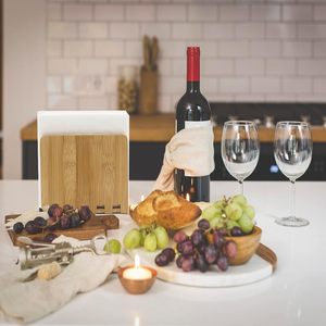 Napkin Holder Adjustable Wood Storage Rack for <b>Dining</b> Room Picnic Kitchen <b>Table</b> Indoor Outdoor Dispenser for <b>Table</b> - Product Image 2