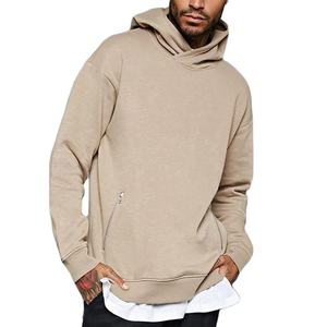 Custom Fashion Slub Knit Gym Hoodie With Zippered Front Pockets Hoodies - Product Image 1