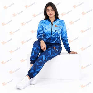 <b>Women</b> Tournament Tracksuit Sublimation Custom Cotton Streetwear Breathable Team Sportswear Training Uniform Printed <b>Jacket</b> Pant - Product Image 2