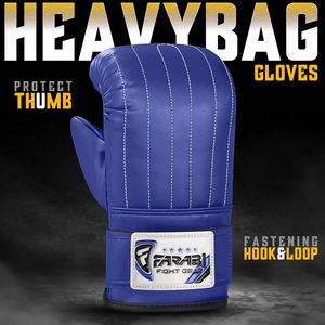 Gants de boxe Farabi Sports, en cuir PU, à doigts entiers, antidérapants, imperméables, respirants, fermeture à boucle, arts martiaux, entraînement MMA - Product Image 5