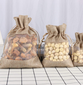 Sac cadeau en jute réutilisable et résistant pour le shopping et l'emballage de cadeaux - Product Image 2