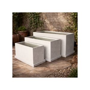 Macetas de Jardín Rectangulares Ligeras y Duraderas de Fibra de Vidrio para Interiores/Exteriores, Precio de Fábrica - Product Image 1