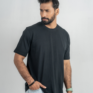 Camiseta de algodón para hombre hecha en Bangladesh, cuello redondo, informal, de verano, azul marino, camiseta de algodón para hombre, tela suave de primera calidad, camisetas para hombre - Product Image 6