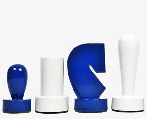 Premium Berliner Series Chess Set Blue And White <b>Wooden</b> Pieces 3.7 Inch King At Affordable Price - Product Image 1