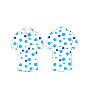 Camisa Polo para Hombre, Blanca y Azul con Puntos, Sublimación Personalizada, Manga Corta, Verano, Casual, Transpirable, Ligera, para Golf - Product Image 6