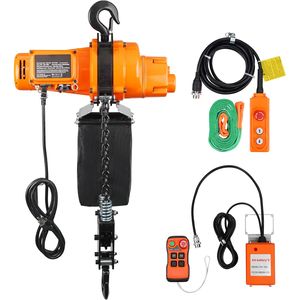 Polipasto Eléctrico Monofásico de 120V, Capacidad de Carga de 2200 Libras, Velocidad de 6.9 Pies/min, Altura de Elevación de 20 Pies, Cadena para Grúa Aérea de 328 Pies - Product Image 3