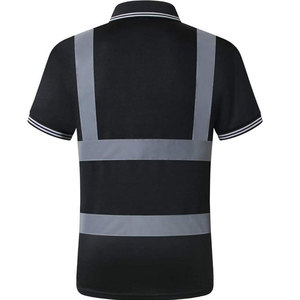 T-shirt de sécurité haute visibilité Econex Sports pour homme, en coton bleu, réfléchissant, respirant, séchage rapide, anti-plis, sérigraphié - Product Image 2
