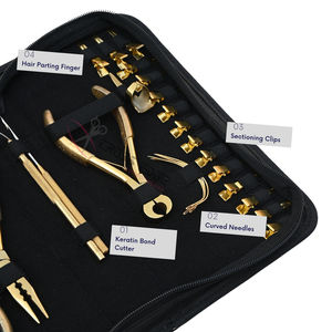 Kit d'outils professionnels pour extensions de cheveux avec pince à sertir Microlink, pince à banderole, coupe-collant à kératine et outils d'installation - Product Image 3