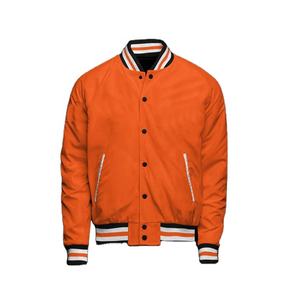 Veste universitaire personnalisée de haute qualité 100% polyester, doublée et matelassée, veste bomber en satin pour hommes - Product Image 1