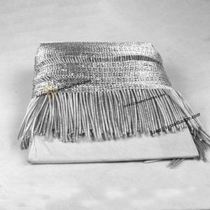 Flecos de alambre de lingotes de plata de 8 cm, flecos de lingotes de plata personalizados, flecos de alambre de lingotes de plata al por mayor, flecos metálicos de lingotes de plata - Product Image 3