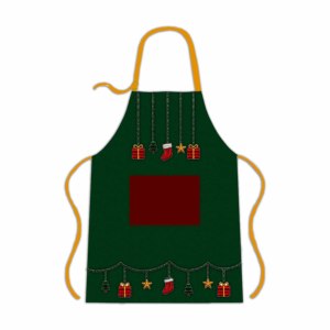 New Collection Christmas <b>Apron</b> Beautiful Printed Design Cotton <b>Kitchen</b> <b>Apron</b> With Pocket At Affordable Price. - Product Image 2