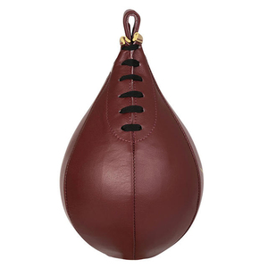 Ballon de vitesse de boxe en cuir à double extrémité, ballon de vitesse professionnel pour l'entraînement de boxe, ballon de boxe en cuir, ballon de vitesse Yoga Wave - Product Image 1