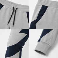 Pantalon de jogging sportif pour homme personnalisé en gros, infroissable, anti-boulochage, coupe ajustée, uni, color block, extensible