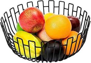 Modern Stainless Steel Fruit Bowl Wire <b>Basket</b> Polished Kitchen Storage Serving Bowl for Dinner <b>Table</b> Decoration and Camping - Product Image 3