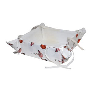 Vente chaude paniers de rangement en lin jetables coton tissé à séchage rapide avec motif imprimé pour l'utilisation de serviettes de cuisine alimentaires - Product Image 1