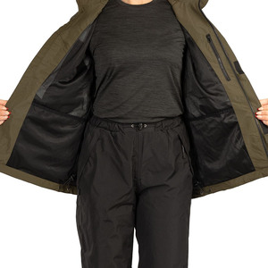 <b>Customised</b> Women's Hooded Windproof Winter Jacket Solid Color Full Length Zipper Fly Casual Outdoor Wear Midweight Polyester - Product Image 6
