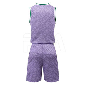 Uniforme de Baloncesto Ligero de Estilo Único, Uniforme de Baloncesto con Impresión por Sublimación de Color Sólido - Product Image 2