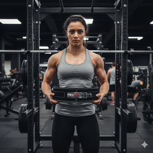 เข็มขัดพยุงหลัง Rexfit Sports ทำจากหนังแท้ สำหรับยกน้ำหนัก ฟิตเนส และเพาเวอร์ลิฟติ้ง ดีไซน์ทนทาน ปรับได้ - Product Image 3