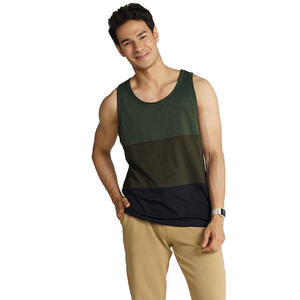 Débardeur sans manches pour homme, col rond, tricoté, color-block, décontracté, respirant, design uni - Product Image 2