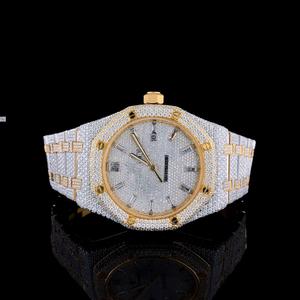 นาฬิกาฮิปฮอปเพชร GRA Certification คุณภาพสูง งานแฮนด์เมดเต็มรูปแบบ ประดับเพชรแบบ Iced Out ระบบออโตเมติก กลไกจักรกล ประดับเพชร VVS Moissanite - Product Image 1