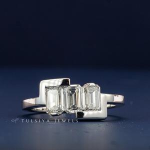 14K Solid Gold Emerald Diamond Ring for Men Natural Emerald Gemstone Fine Jewelry Elegant Wedding Engagement Ring <b>Gift</b> for Him - Product Image 1