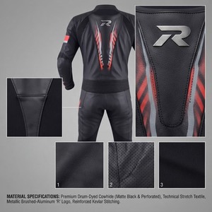 Combinaison de moto de haute qualité pour hommes, combinaison de course professionnelle en cuir avec armure de protection, matériau durable - Product Image 5