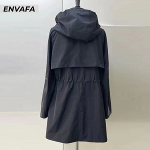 Custom Trench <b>Coat</b> With Logo High-end Trench <b>Coat</b> <b>for</b> <b>Women</b> <b>Spring</b>/Autumn Mid-length British Retro <b>Coat</b> | OEM ODM Manufacturer - Product Image 2