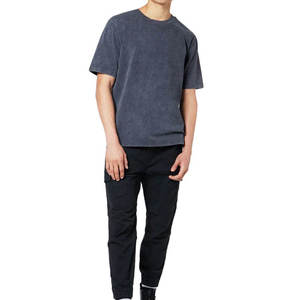 100% Cotton Material Made <b>Acid</b> Wash T Shirt For Boys Custom Logo Men’s <b>Acid</b> Wash <b>Drop</b> Shoulder Casual T-Shirt Reasonable Price - Product Image 2