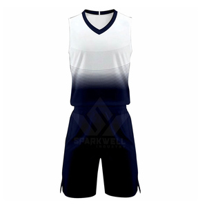 Custom Black White Split <b>Volleyball</b> Jersey <b>Set</b> V-Neck Sleeveless Sublimated Quick Dry 100% Polyester Unisex Adult Team Sports - Product Image 4