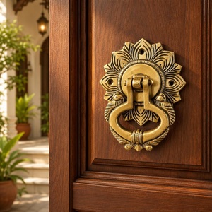 Pomo de Puerta Redondo de Metal Negro Antiguo de Alta Venta, Diseño Simple, Personalizado, Duradero, Moderno, con Anillo Metálico - Product Image 6
