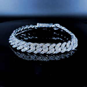 RB Gems Customizable Classic Lab Grown Diamond Brilliant Cut Tennis Charm <b>Bracelet</b> 14K White Gold GIA Certified Bezel Set Fine - Product Image 3