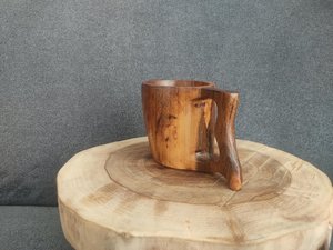 Handmade Walnut <b>Cup</b> Carved Mug <b>Personalized</b> Camping Gift Wooden Coffee Mug - Product Image 6