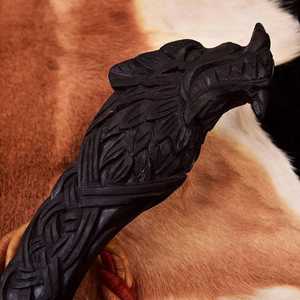 Hache viking à double tête faite à la main, en acier forgé à haute teneur en carbone, avec manche en bois et fourreau en cuir, pour bricolage et OEM - Vente chaude - Product Image 5
