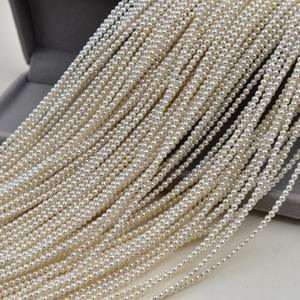 2025 Zhuji 3-4mm Crushed Gold Freshwater Near Round Pearl 14k Gold 40+5cm Necklace Elegant Pearl <b>Chain</b> - Product Image 4
