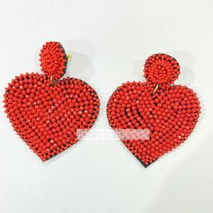 Pendientes de Lengüeta Roja con Cuentas: Joyería Divertida y Única para Mujer, Pendientes Colgantes de Cuentas Juguetones - Product Image 5