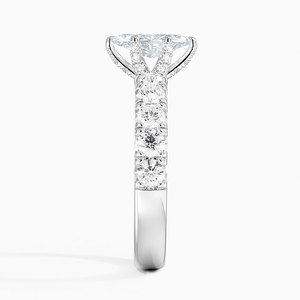 Anillo BOJ 0128 con Corte Marquesa, Plata 925, Anillo Solitario de Diamante con Engaste Francés de Lujo, 2ct, Color D, VVS1, Moissanita, Certificado GRA - Product Image 3