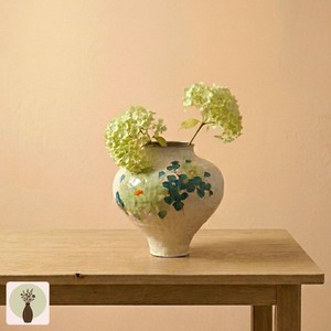 Wabi-Sabi Style 8-16 Inches Exquisite Durable Decor <b>Ceramic</b> Tabletop <b>Vase</b> With Painted Floral Design - Product Image 6