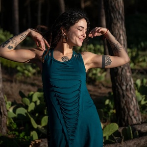 Blusa Bohemia con Diseño Tribal, Corte a Mano, Ajustable, Ligera, para Mujer, Estilo Casual para el Día a Día - Product Image 1