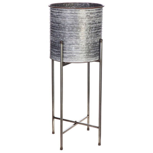 Support de plante en métal galvanisé avec porte-pot en fer haut pour plantes, idéal pour l'intérieur, l'extérieur, le jardin, le balcon, la décoration du salon - Product Image 1
