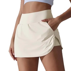 Oferta Especial: Skorts Deportivos para Mujer con Logotipo Personalizado, Cintura Alta, Elásticos, de Secado Rápido, Tejidos con Bolsillos, Corte Regular, Fabricante OEM - Product Image 1
