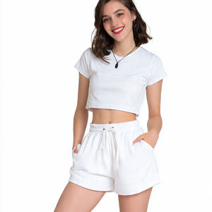 Shorts de Secado Rápido con Cordón Ajustable en la Cintura para Mujer, Impermeables, Sublimados, 100% Poliéster, Estampados - Product Image 3